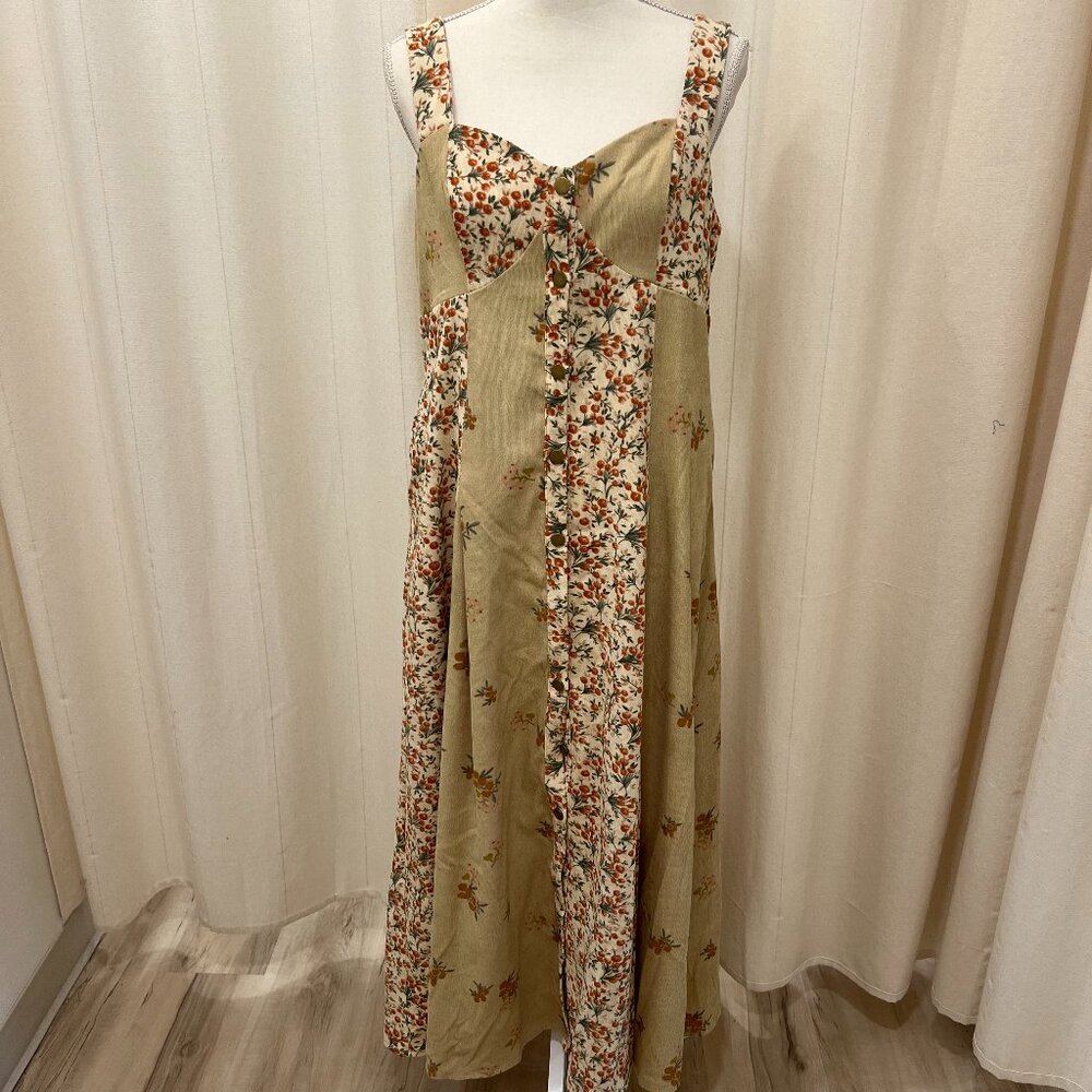 heyson - Floral Corduroy Midi Dress